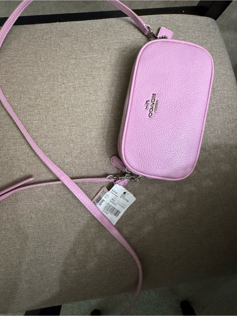 Coach Pink Pebbled Leather Crossbody Bag - Picture 4 of 4